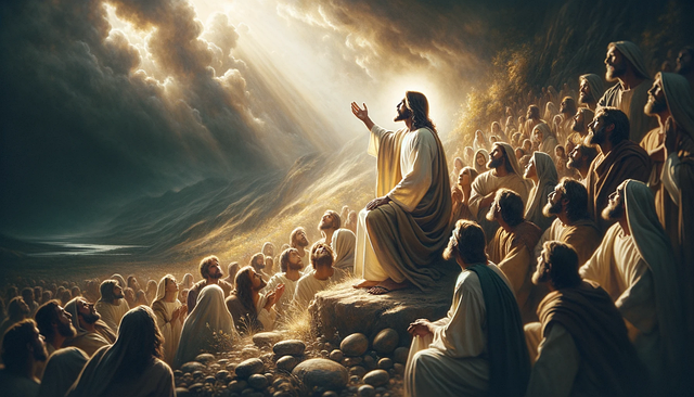 Free ai generated jesus saves heavenly path illustration
