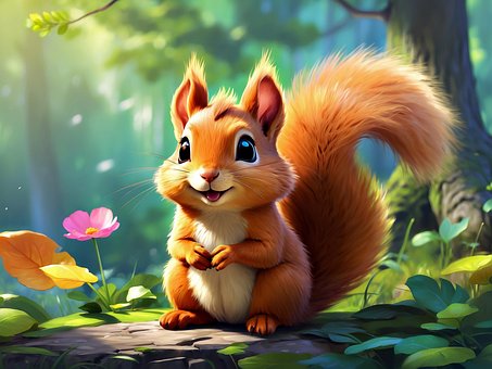 Free Ai Generated Squirrel illustration and picture