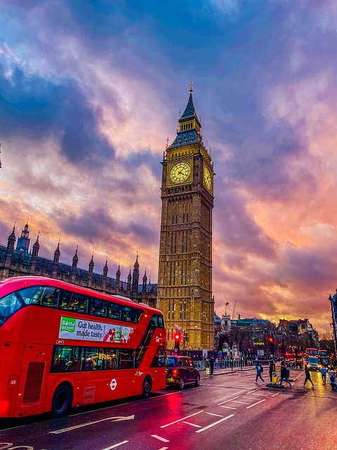 Big Ben, Cidade, Pôr Do Sol, Inglaterra