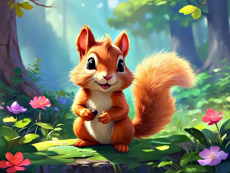 Free Ai Generated Squirrel illustration and picture