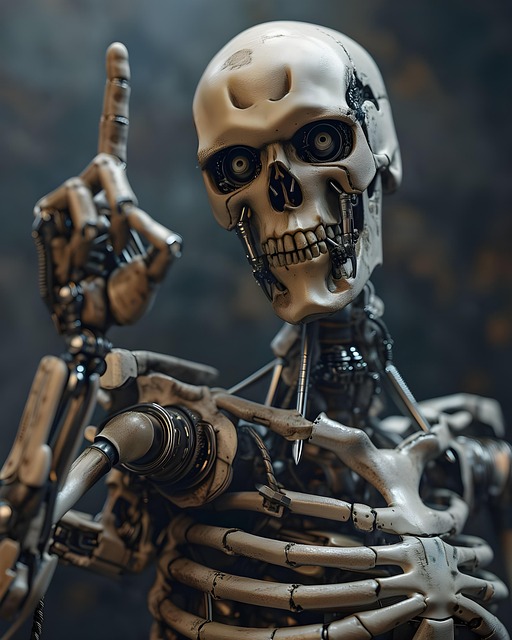Free ai generated skeleton skull illustration