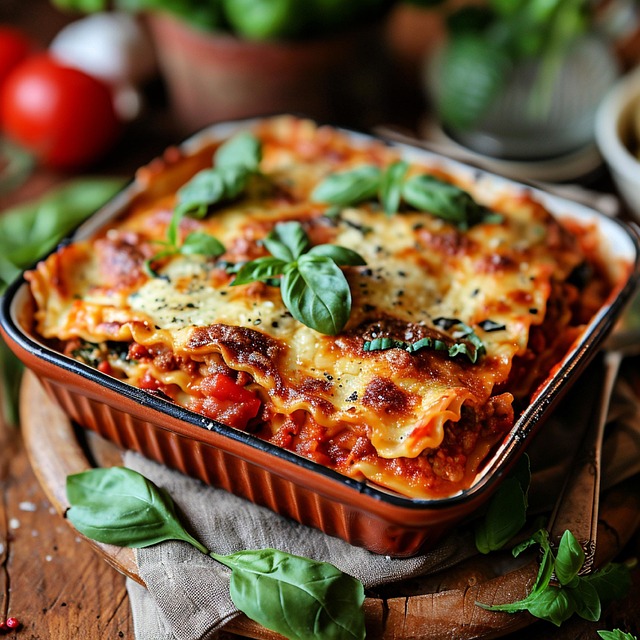 Free ai generated lasagna pasta illustration
