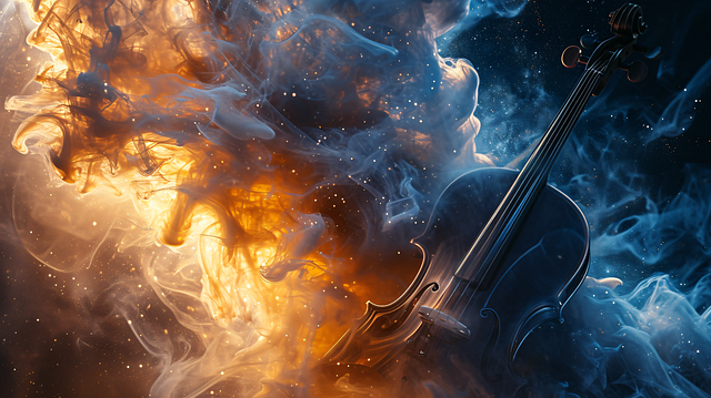 Free ai generated violin instrument illustration