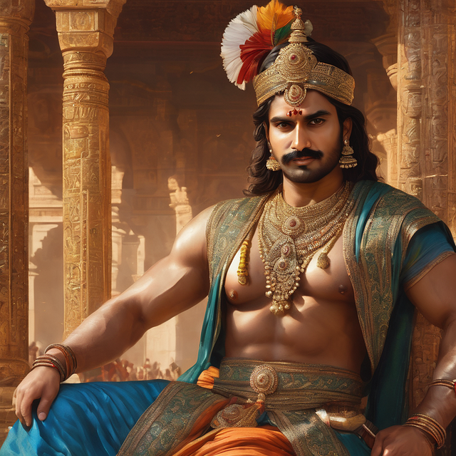 Free ai generated hindu king illustration