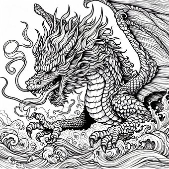 Free Ai Generated Dragon illustration and picture