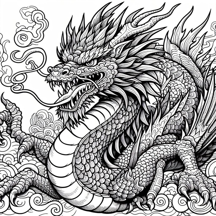 Download Ai Generated Dragon Black And White Royalty-Free Stock ...