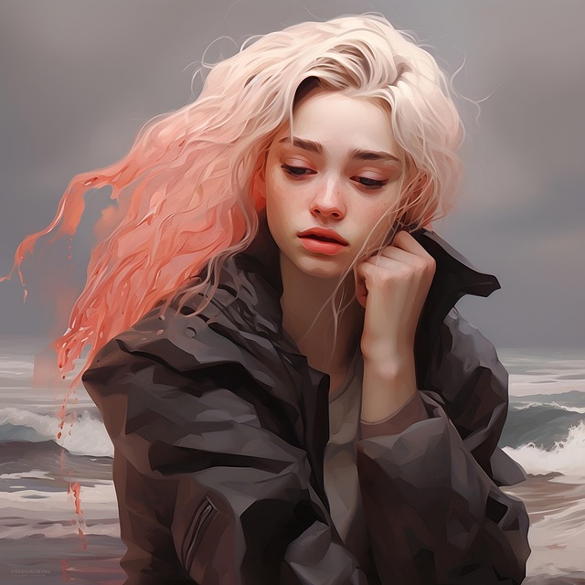 Free ai generated girl nature illustration