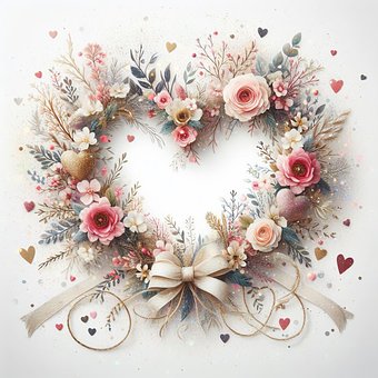 Ai Generado, Flores, Corazón