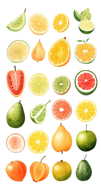 Free ai generated fruits citrus illustration