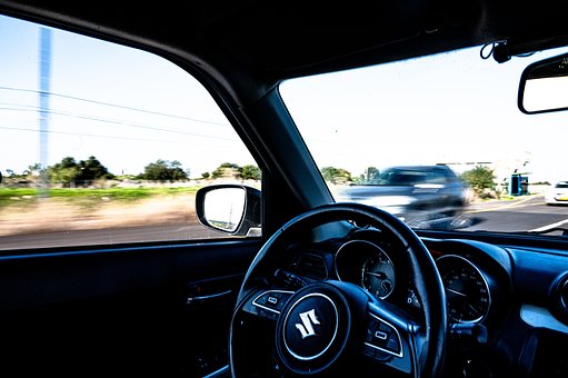 Bewegung, Straße, Wagen, Suzuki