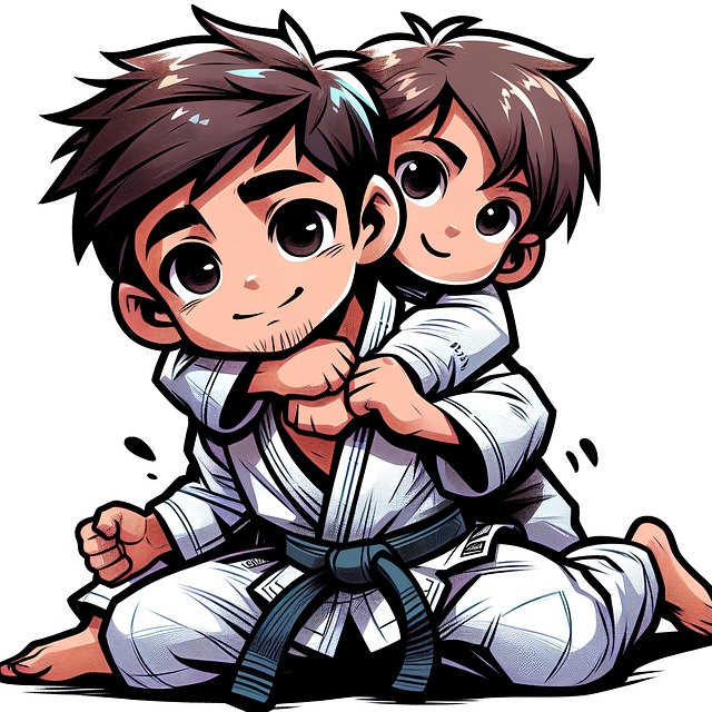 Free ai generated men karate illustration