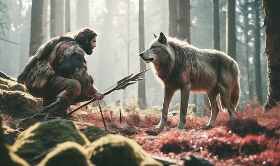 Free Ai Generated Caveman illustration and picture