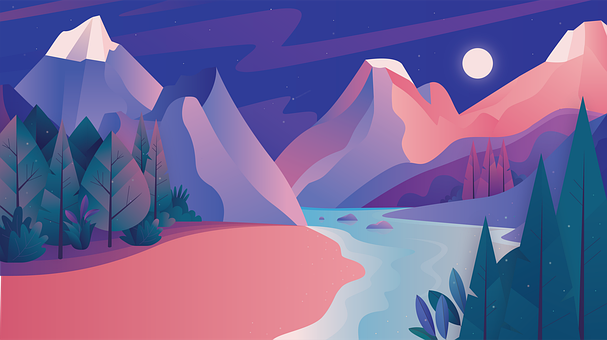 Free Ai Generated Mountains illustration and picture
