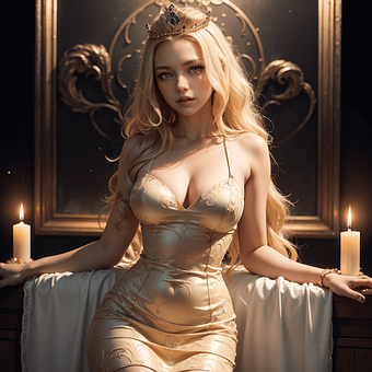 Ai Generiert, Frau, Krone, Tiara