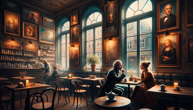 Free ai generated cafe gallery illustration