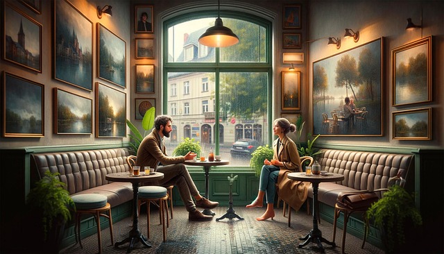 Free ai generated cafe gallery illustration