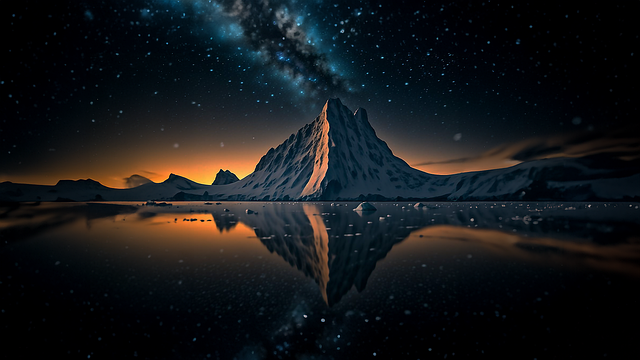Download free HD stock image of Ai Generated Mountain Free ai generated mountain glacier illustration