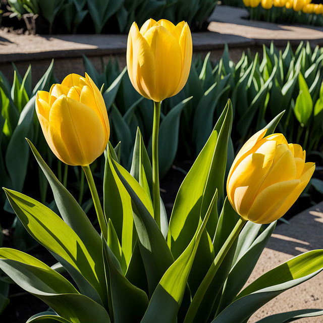 Free ai generated tulips flowers illustration