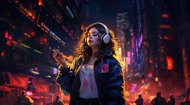 Ai Gerado, Mulher, Cyberpunk