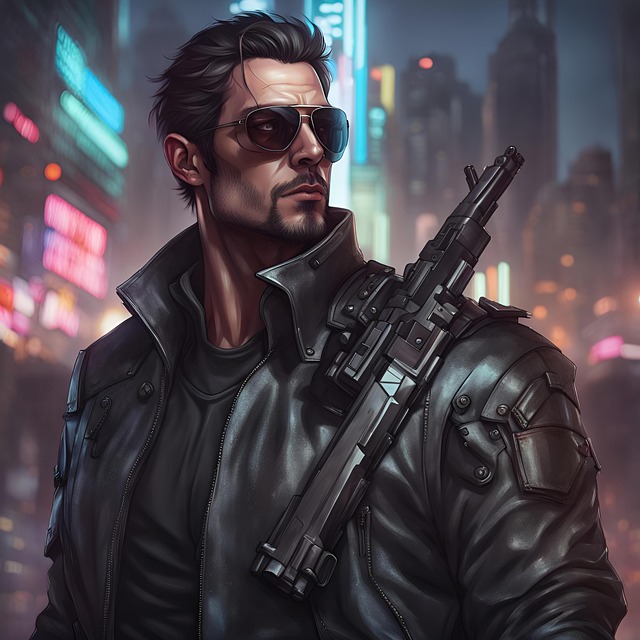 Free ai generated man hitman illustration