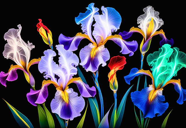 Ai Generiert, Irs, Blumen, Blütenblätter