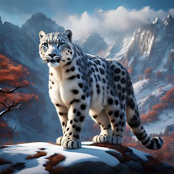 Ai Genereret, Sne, Tiger, Natur, Dyr