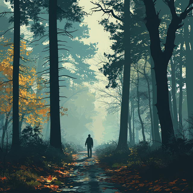 Download free HD stock image of Ai Generated Forest Free ai generated forest trees illustration