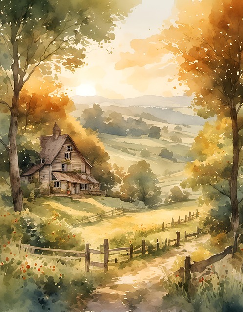 Free ai generated nature countryside illustration
