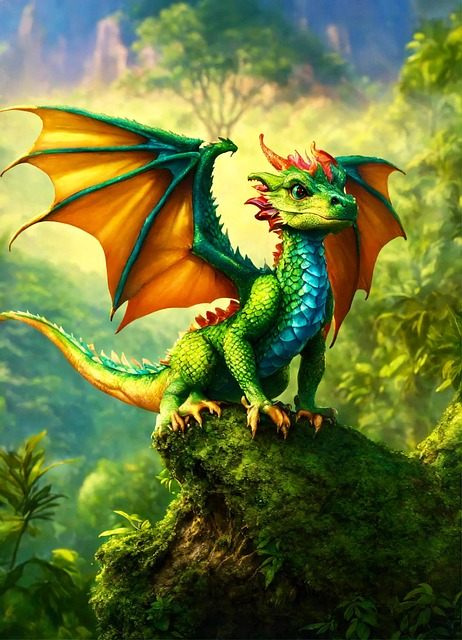 Free ai generated dragon baby dragon illustration