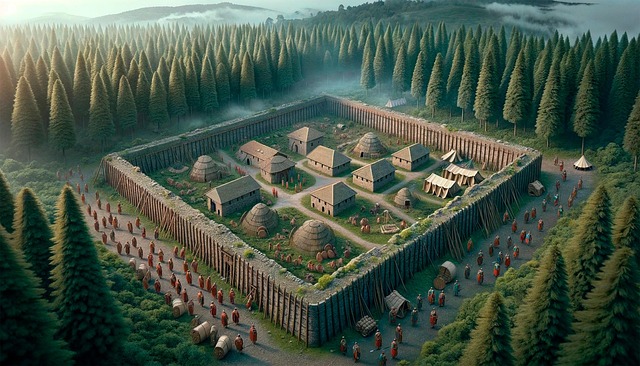 Free ai generated military camp illustration