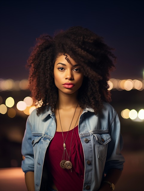 Free ai generated curly woman illustration