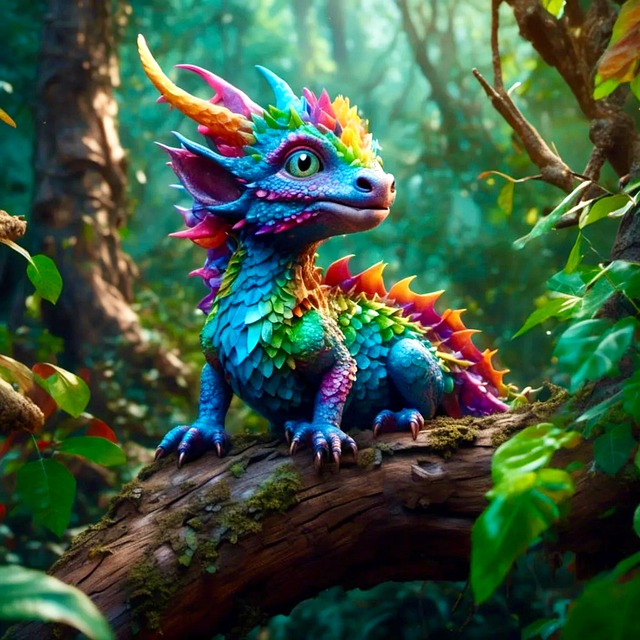 Free ai generated dragon baby dragon illustration