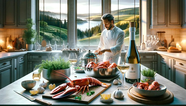 Free ai generated lobster kitchen illustration