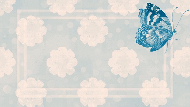 Free flowers butterfly background illustration