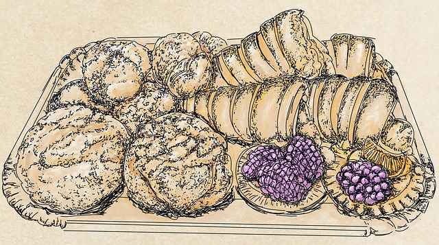 Free pastries sweets food illustration
