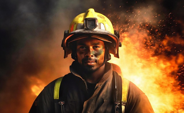 Ai Generiert, Feuerwehrmann, Flammen