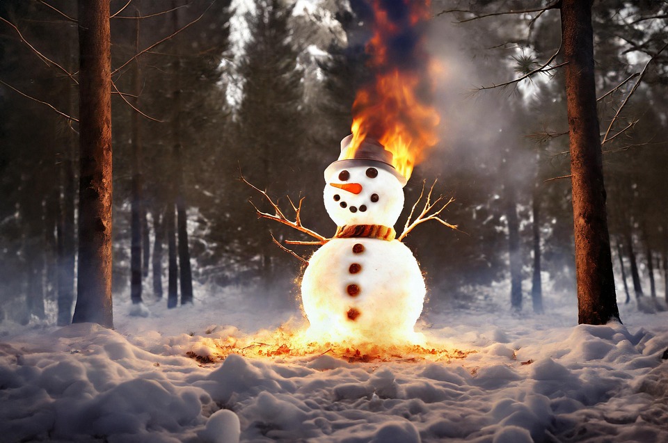 Download Ai Generated, Snowman, Fire. Royalty-Free Stock Illustration ...