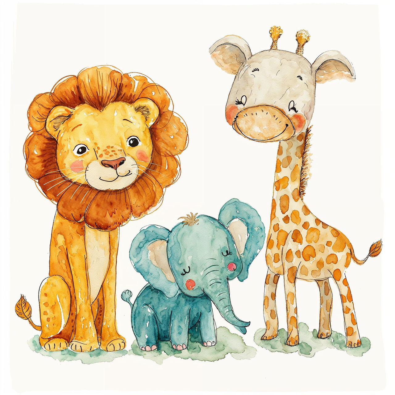 Download Ai Generated, Elephant, Giraffe. Royalty-Free Stock ...
