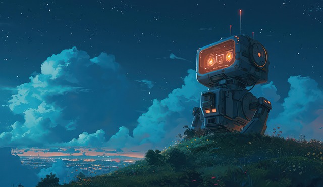 Free ai generated robot anime illustration