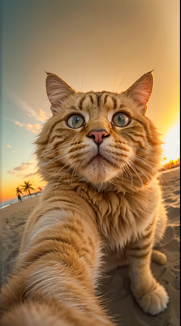 Katze, Rote Katze, Rote Und Weiße Katze