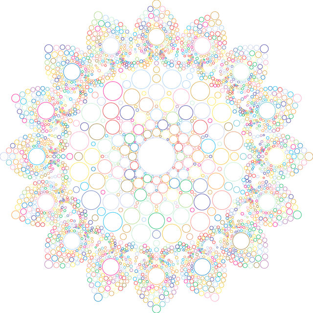 Free mandala circles dots vector