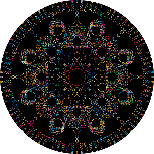 Free mandala circles dots vector