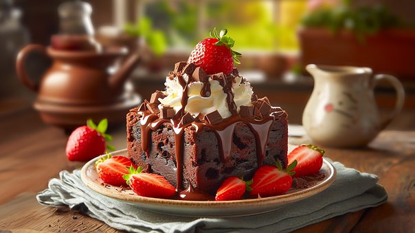 Ai Generiert, Brownie, Dessert