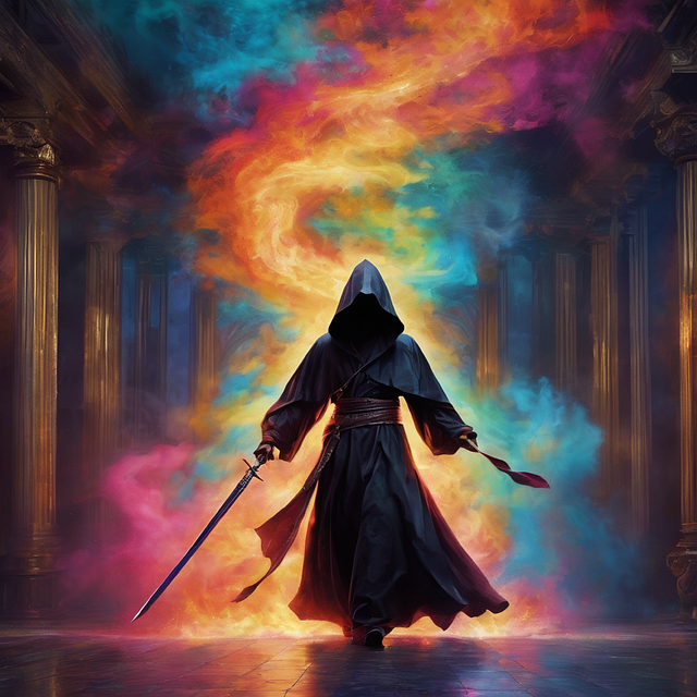 Free ai generated fighter cloak illustration