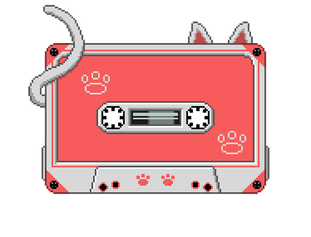 Free cassette tape recorder illustration