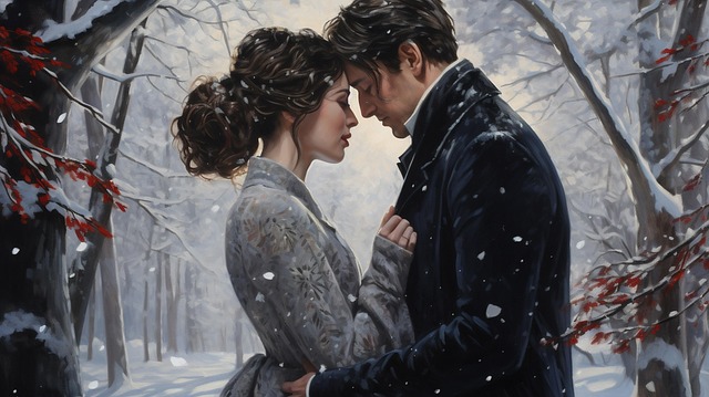 Ai Gerado, Amantes, Casal, Inverno, Neve