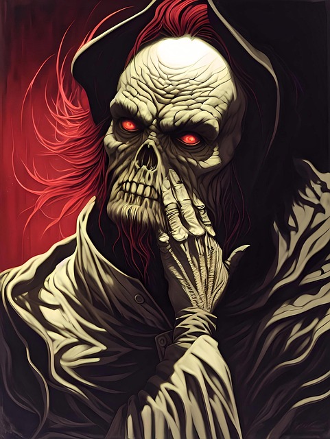 Download free HD stock image of Ai Generated Skeleton Free ai generated skeleton ghostly illustration
