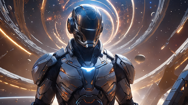 Free ai generated robot sci-fi illustration