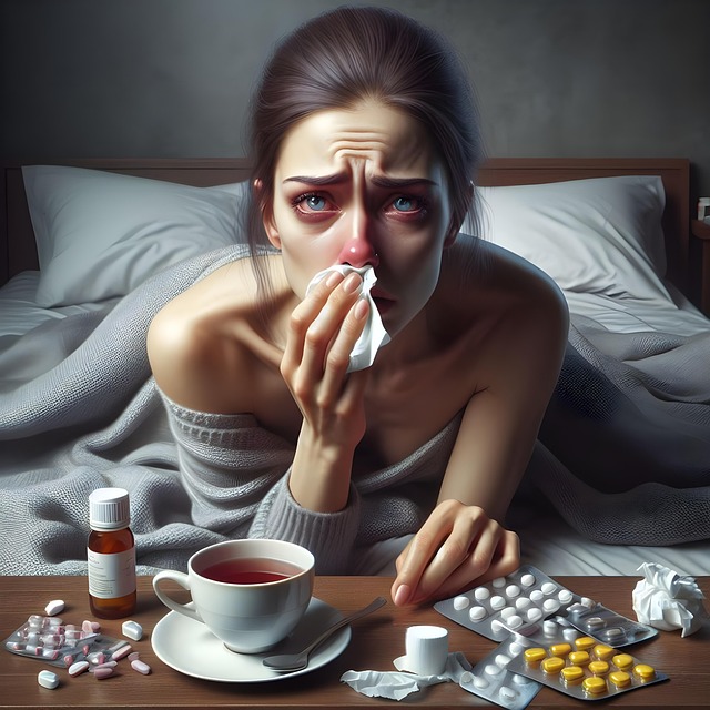 Free ai generated woman disease illustration