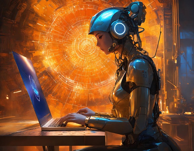 Free ai generated robot brain illustration